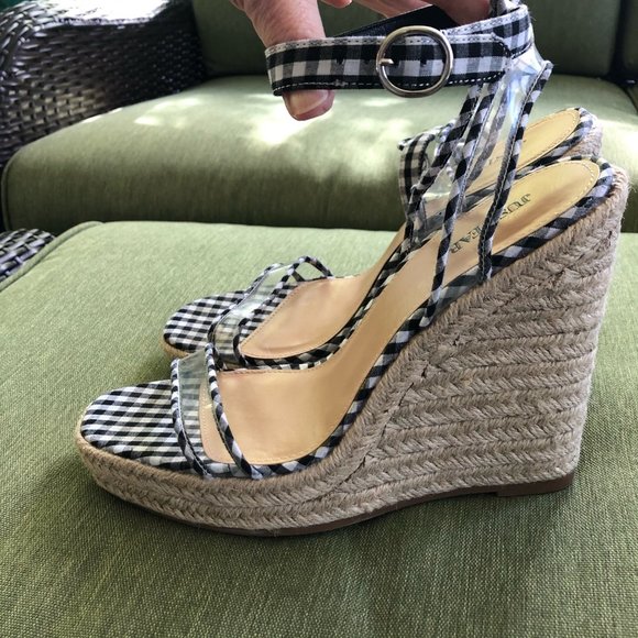 NWOT Just Fab "Looks to Thrill" Jute Wedge Sandal w/ Ankle strap 9M - Picture 5 of 12